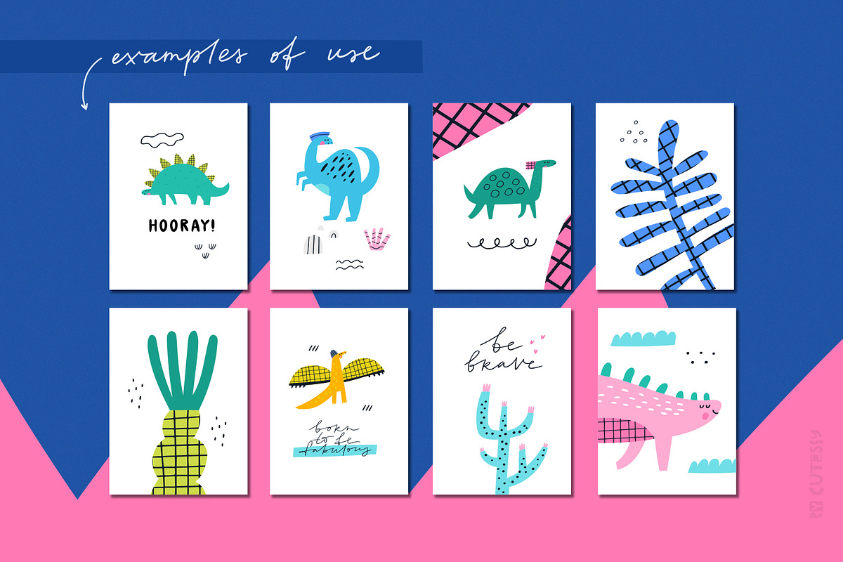 Dinosaur island - 250+ elements, an Animal Illustration by Olia (Photo 6 of 12)