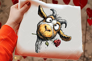 Funny Valentine Peeking Animals Clip, an Illustration by OK Design (Thumbnail 4 of 6)