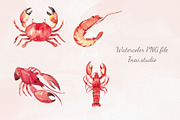 Sea Food watercolor, an Illustration by 7nov.studio (Thumbnail 2 of 7)