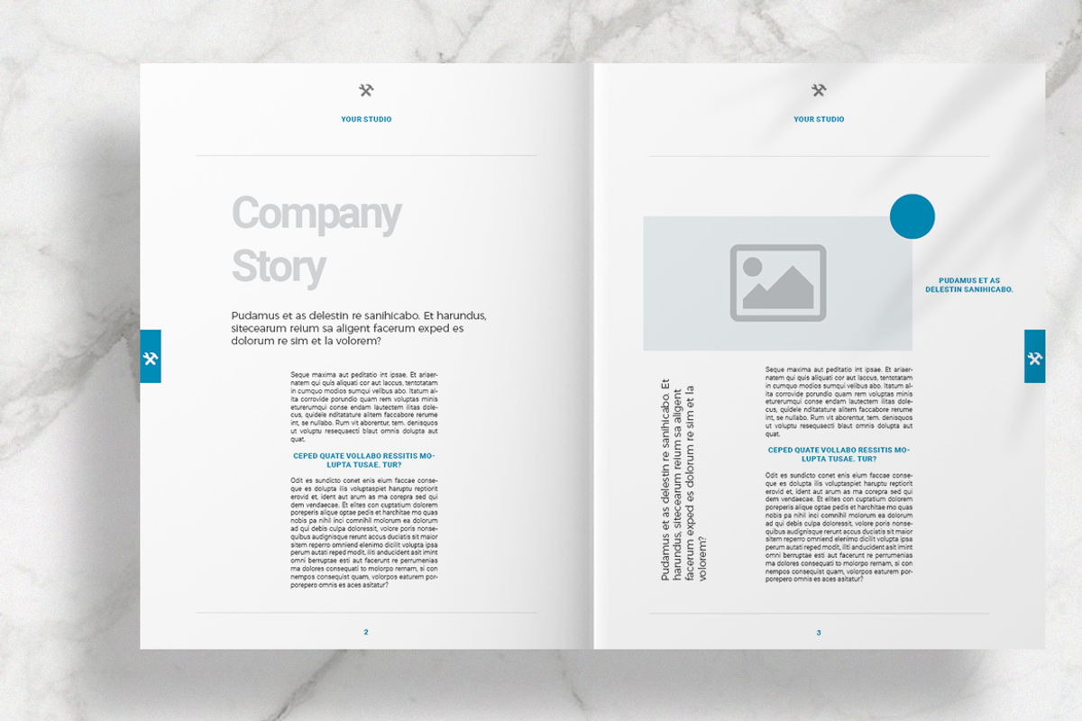 Blue Brochure Layout, a Brochure Template by Boris Cupac (Photo 3 of 8)