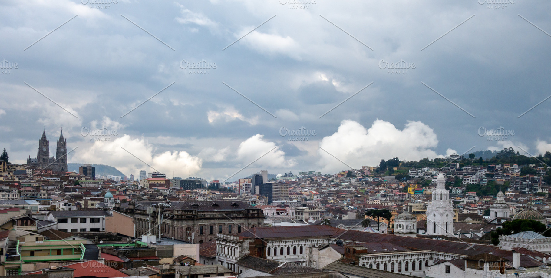 Panoramic view of Quito city from San Francisco church, an Architecture Photo by GoodGoods