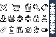 Minimal Line Icon Set, an Illustration by designvectx (Thumbnail 1 of 3)
