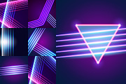 80s styled neon lines backgrounds, a Texture Illustration by Swillklitch (Thumbnail 2 of 2)