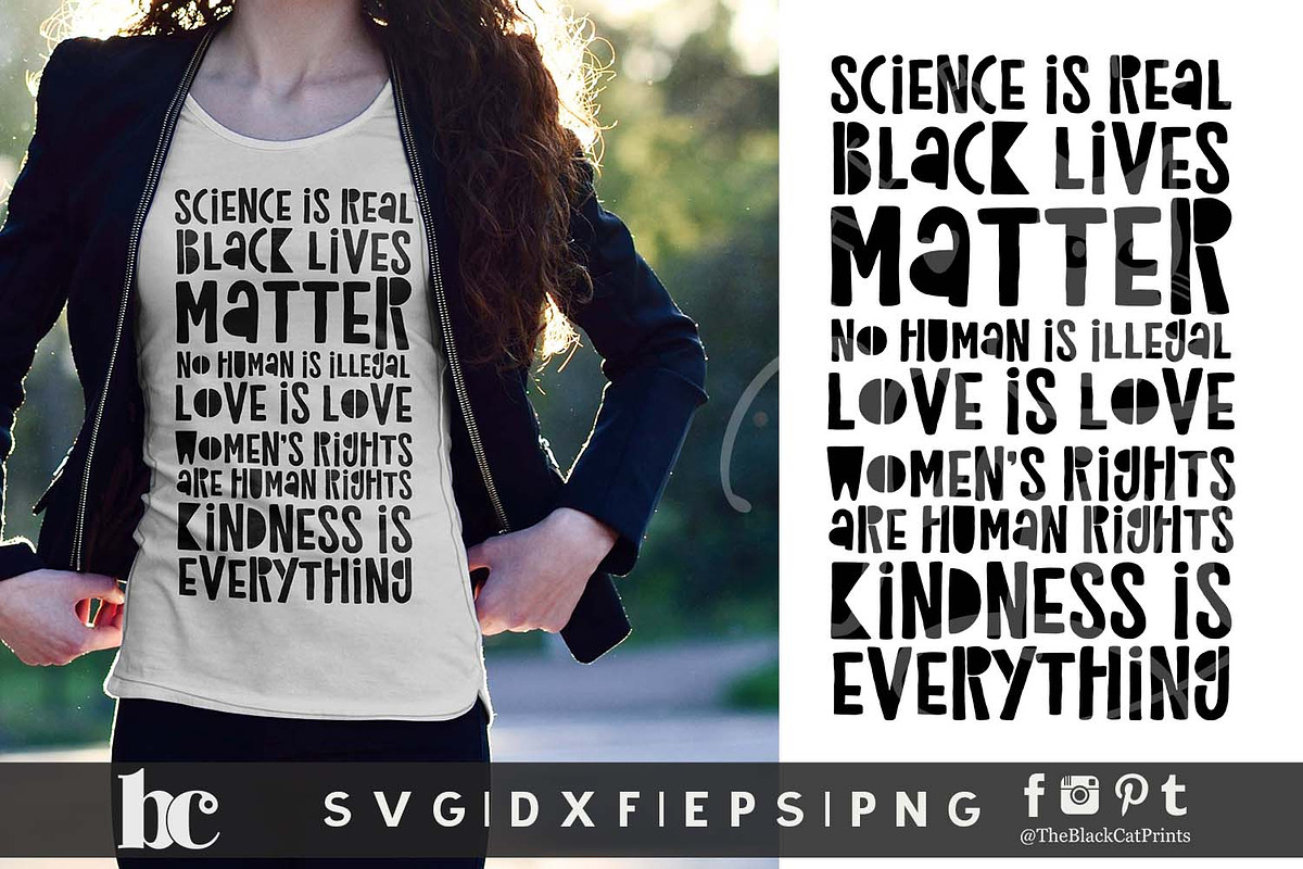 Science Is Real - BLM - Love Is Love, an Illustration by TheBlackCatPrints (Photo 2 of 4)