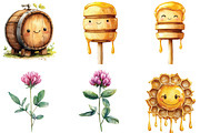 Golden Honeycomb Apiary Clipart, a Seasonal Illustration by Designking (Thumbnail 3 of 5)