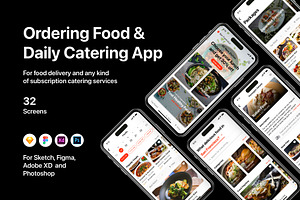 Ordering Food & Daily Catering App, an UI Kit Template by flr.24