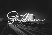 Satdam - Signature Script, a Script Font by Vroz Studio (Thumbnail 1 of 8)
