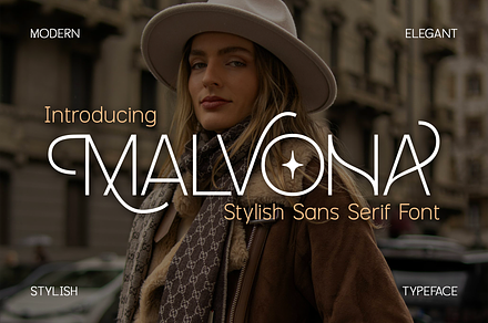 Malvona Stylish Sans Serif Font