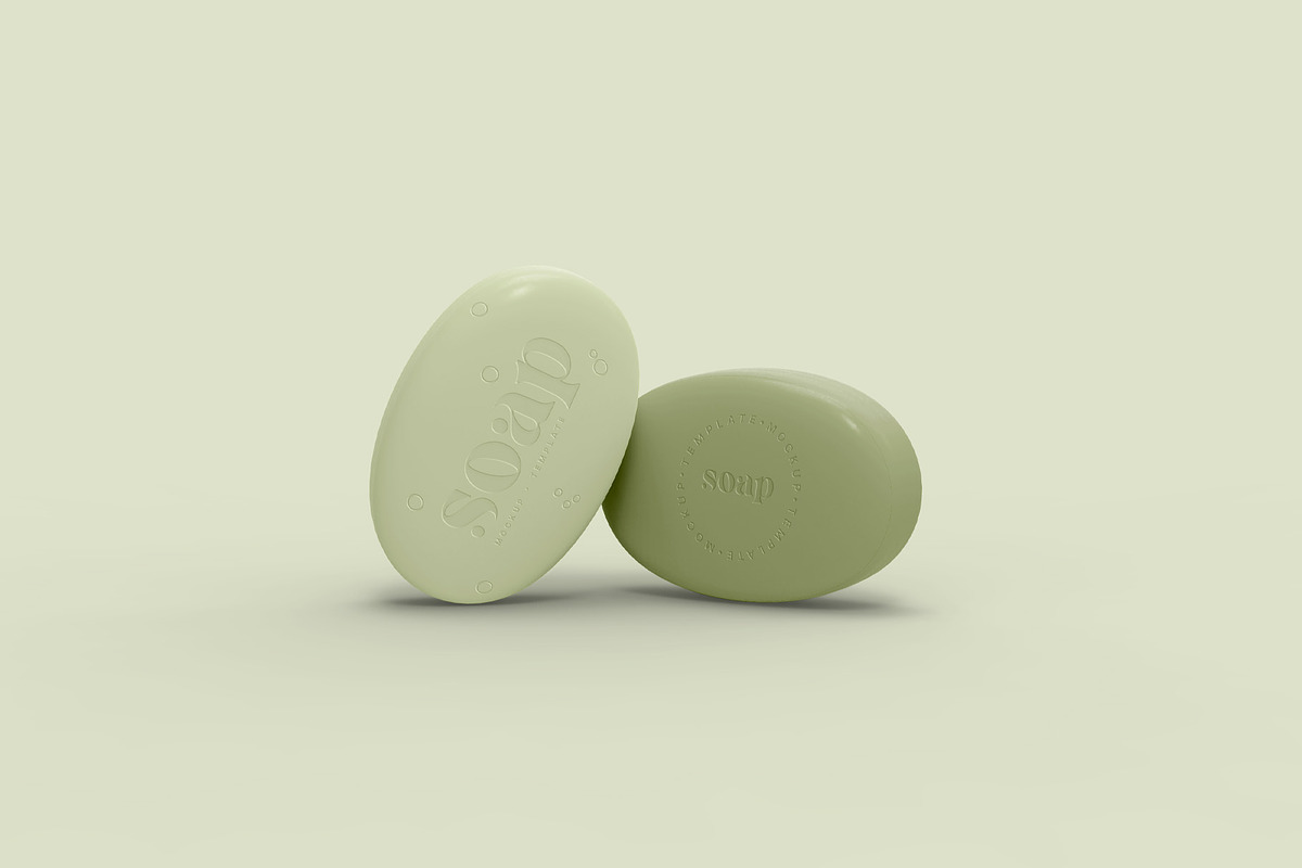3d Two Embossed Hand Soaps Mockup, a Packaging Mockup by The Rose Project (Photo 2 of 4)