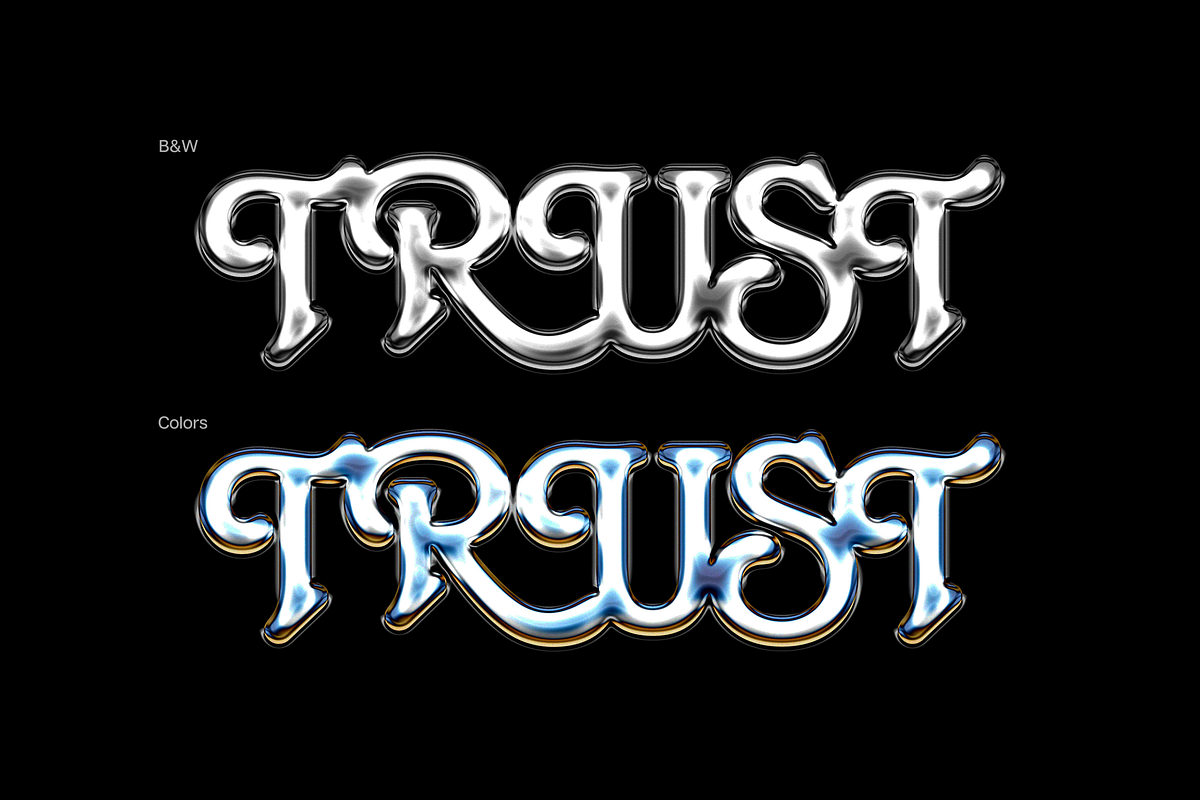 Iridescent Chrome Text Effect, a Layer Style Add-On by Design Squad (Photo 6 of 7)