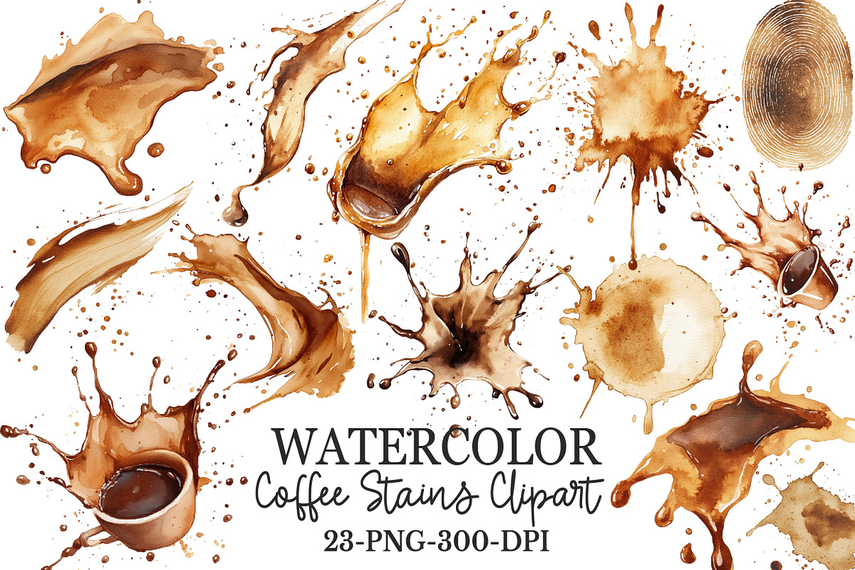 Coffee Stains Clipart, an Illustration by Rose Art (Photo 1 of 7)