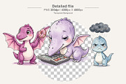 Funny Dino Sublimation PNG, an Illustration by Artnoy (Thumbnail 3 of 8)