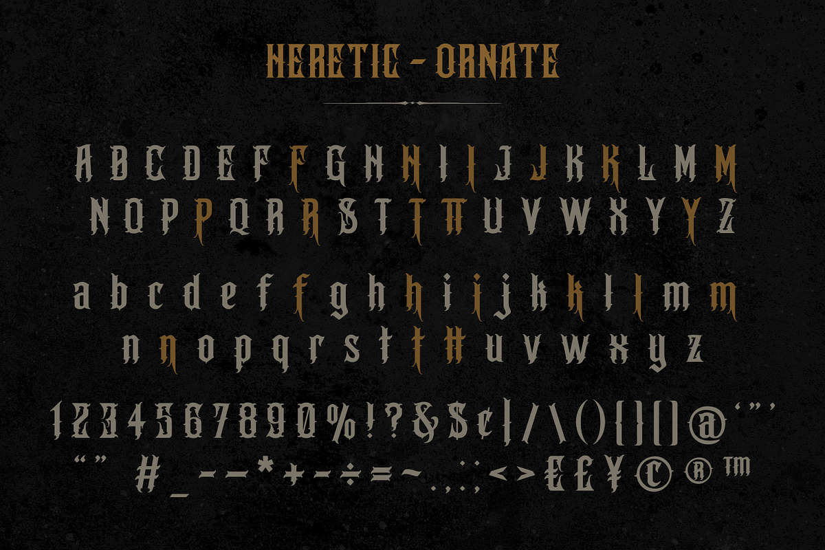 Heretic Blackletter Font Family, a Blackletter Font by StockMamba (Photo 10 of 13)