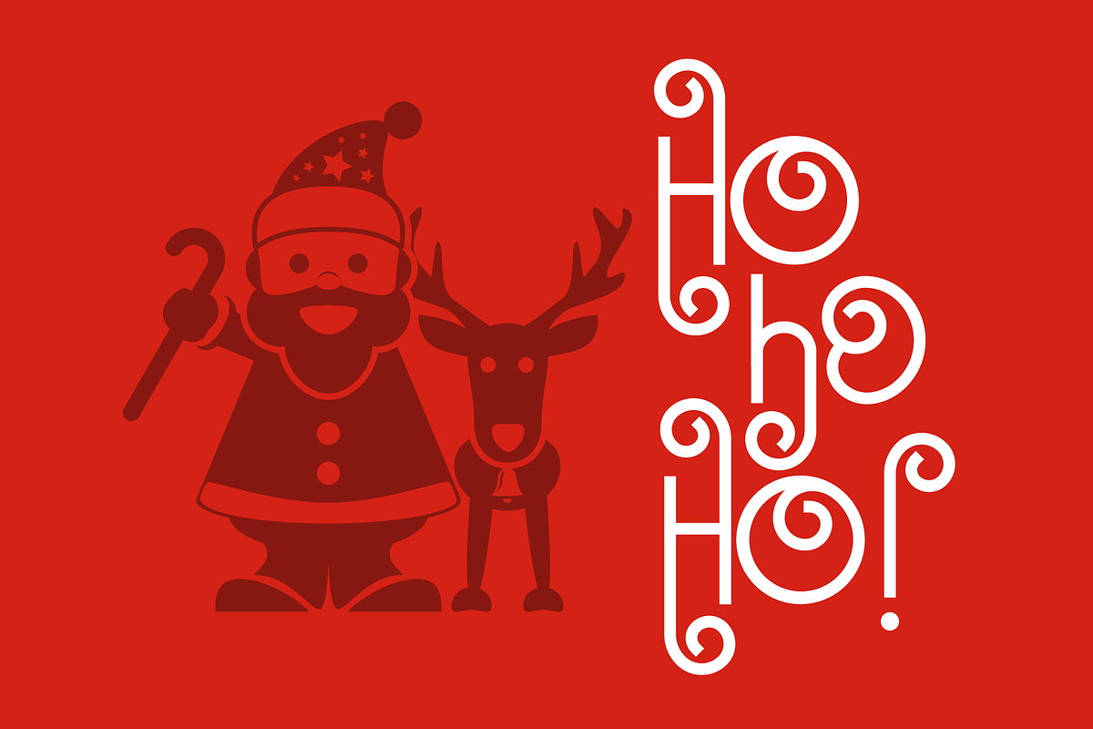 Santa's Beard Curly Christmas Font, a Font by Dancing with Ink (Photo 17 of 30)