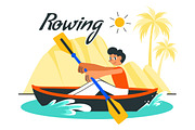 10 Rowing and Canoeing Illustration, a Sport Illustration by denayunebgt (Thumbnail 4 of 4)