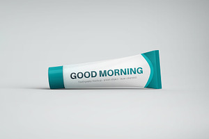 Minimalist Toothpaste Tube Mockup