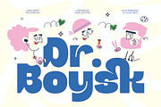 Dr Boysk Modern Pop Display Font, a Sans Serif Font by timelesstype.co (Thumbnail 1 of 15)