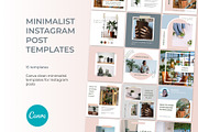 Minimalist Instagram CANVA templates, a Social Media Template by helgascandinavus (Thumbnail 1 of 3)