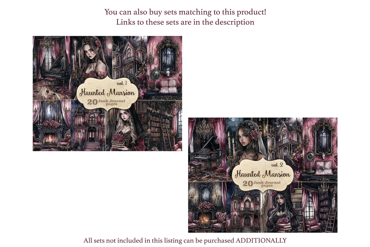 Haunted Mansion Junk Journal Pages, a Person Illustration by GlamArtZhanna (Photo 2 of 10)