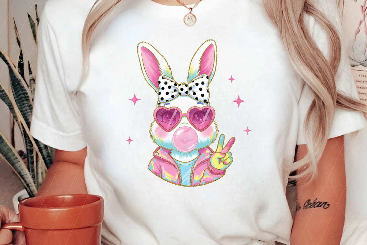 Glitter Easter Bunny Coquette Png, an Illustration by DreamPrint404 (Photo 2 of 6)