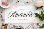 Amanda, a Font by Font Bundles (Thumbnail 1 of 8)