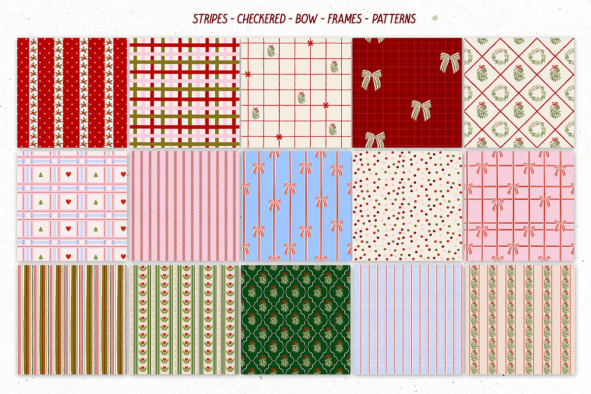 100+ Cozy Christmas Patterns & Frame, a Pattern Graphic by Mio Buono (Photo 13 of 16)