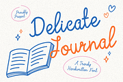 Delicate Journal Trendy Handwritten, a Script Font by PutraCetol Studio (Thumbnail 1 of 5)
