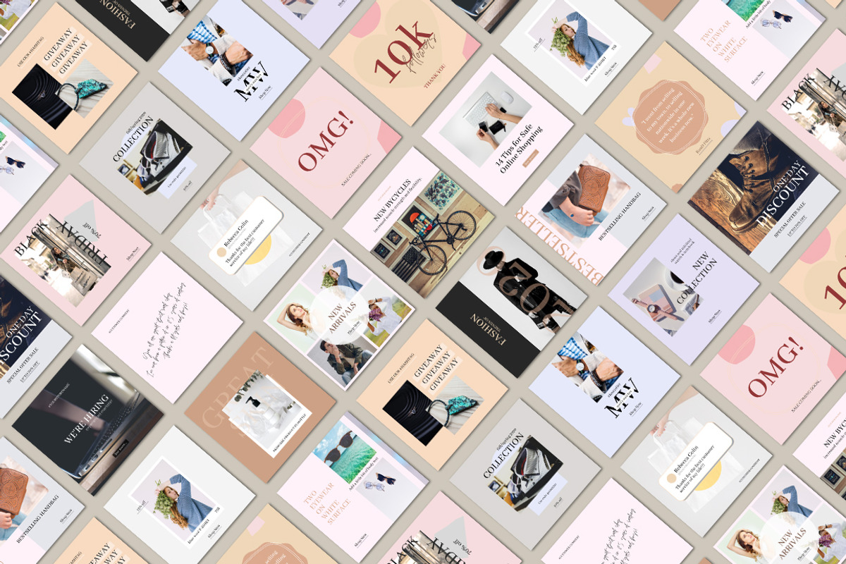 Online Shop Template PS CANVA, a Social Media Template by goodesign (Photo 2 of 9)