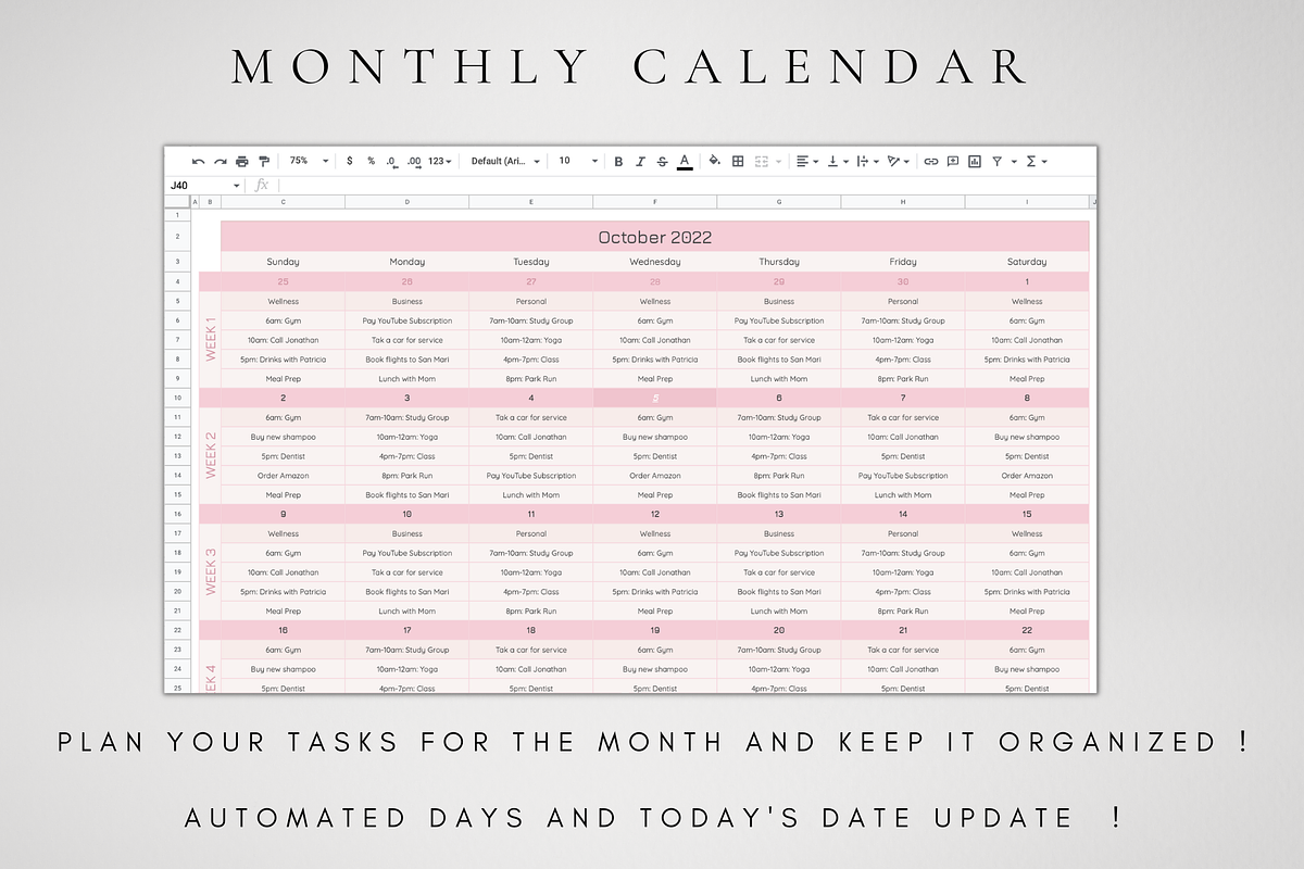 Digital To-Do List Google Sheets, a Templates & Theme by BRANDcontent (Photo 2 of 8)