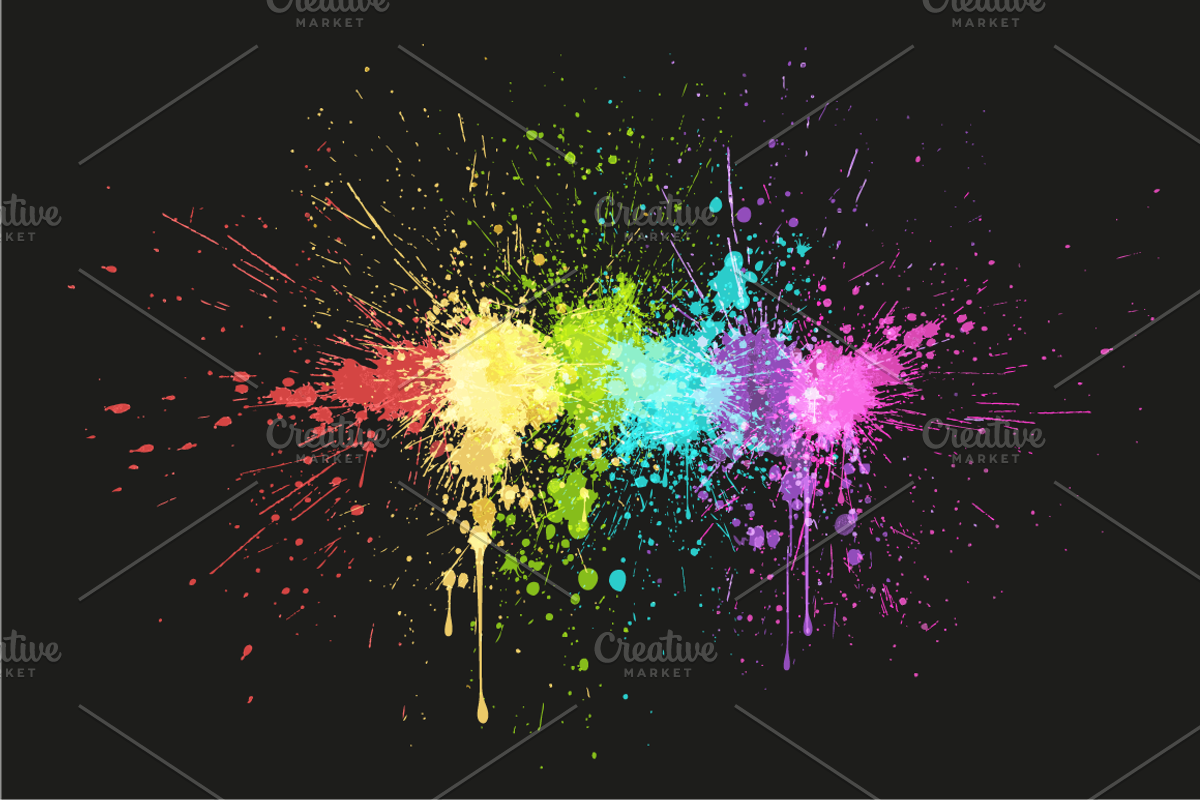 Paint Splash: 6 Backgrounds, a Person Illustration by vekstok (Photo 1 of 6)