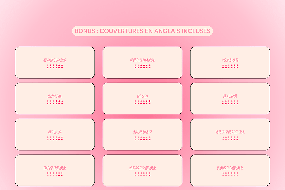 Mimi pink - 24 notion covers pack, a Design Template by Iasan Design (Photo 5 of 8)