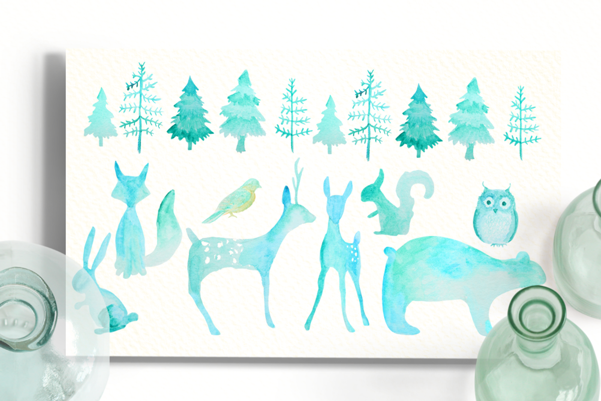 Woodland Christmas Graphics, an Illustration by WeLivedHappilyEverAfter (Photo 2 of 7)