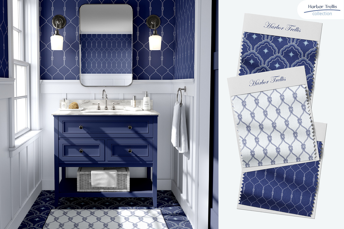 Harbor Trellis - Nautical Patterns, a Pattern Graphic by InaCorart (Photo 8 of 11)