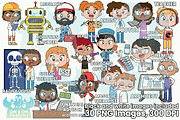 Occupations Clipart Bundle 1, a Person Illustration by Lime & Kiwi Designs (Thumbnail 4 of 5)