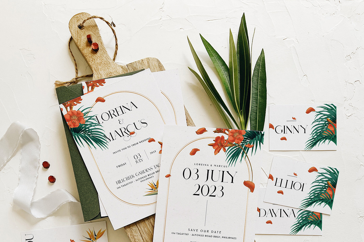 Fancy Tropical Wedding Suite, an Invitation Template by BlueRobinDesignShop (Photo 11 of 13)
