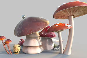 Cute Mushroom House