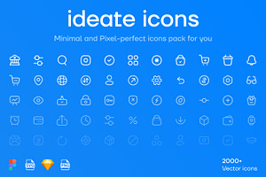ideate icons - minimal Vector icons, an Outline Icon by Zesan / ideate design