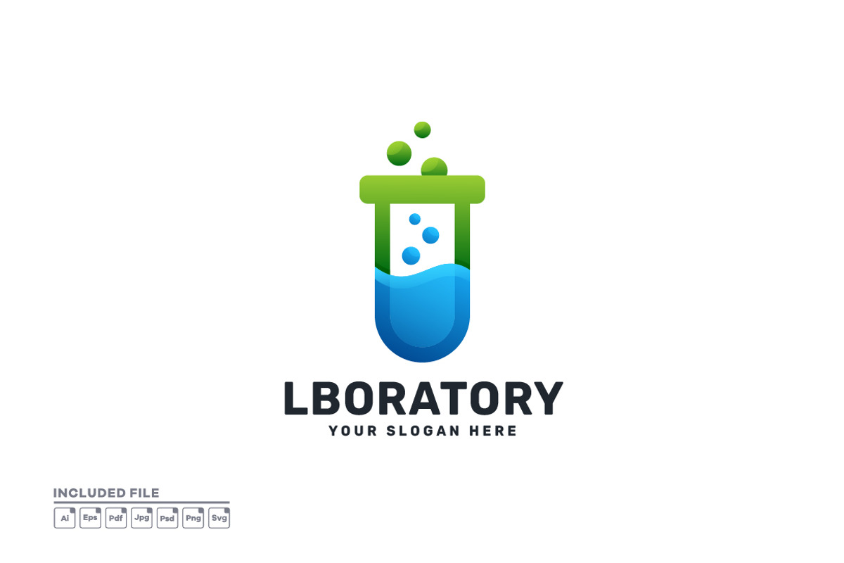 Beaker Gradient Icon Logo Template, a Branding & Logo Template by yuanesei