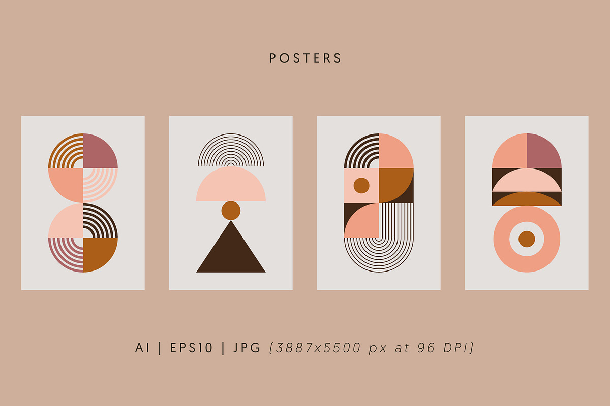 Mid-Century Modern Posters, a Decorative Illustration by Léo Alexandre (Photo 4 of 11)