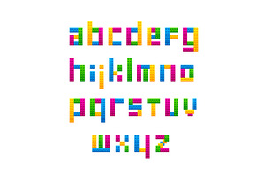 Colorful Lego Letter Alphabet font, a Branding & Logo Template by Enola99d