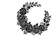 Elegant floral wreath silhouette, an Illustration by Amazin_art (Thumbnail 5 of 41)