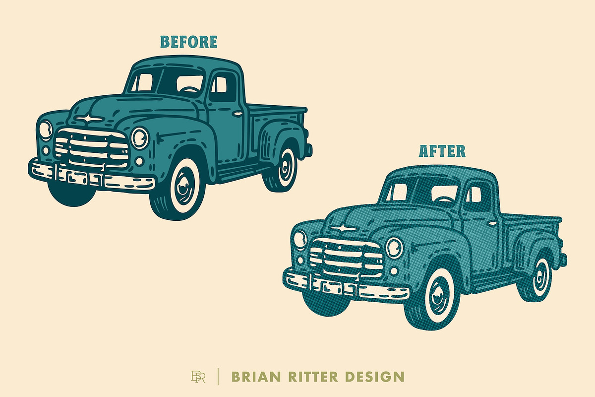 Distressed Halftone Texture Overlays, a Texture Graphic by Brian Ritter Design (Photo 3 of 11)