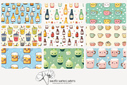 70 kawaii drinks seamless pattern, a Pattern Graphic by Poppy Lane Studio (Thumbnail 4 of 10)