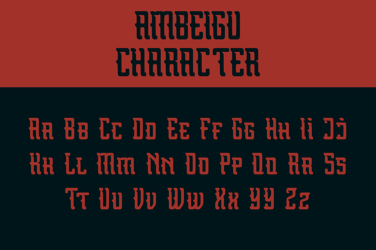 Ambeigu Vintage Display Font, a Blackletter Font by IHDSTD (Photo 7 of 9)