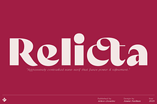 Relicta - Elegant Contrast Typeface