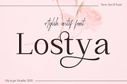 Lostya - Stylish Serif, a Serif Font by Mytype Studio (Thumbnail 1 of 9)