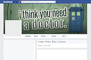 Doctor Who themed Facebook Cover, a Templates & Theme by weheartpaper (Thumbnail 2 of 2)