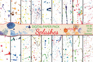 Watercolor Splashes patterns