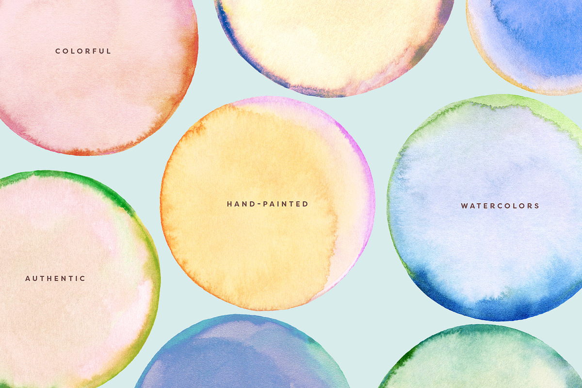 Watercolor Circles, an Object Graphic by Basia Stryjecka (Photo 7 of 16)