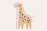 Giraffe Whimsical Font, a Handwritten Font by Sofia Skoog (Thumbnail 2 of 10)
